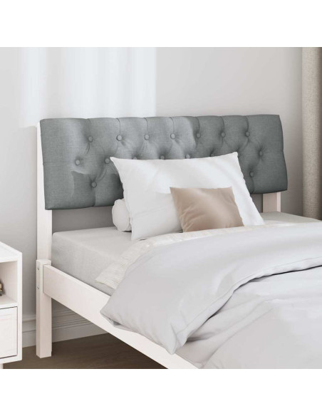 Testiera imbottita Grigio chiaro 100 cm Pino massello