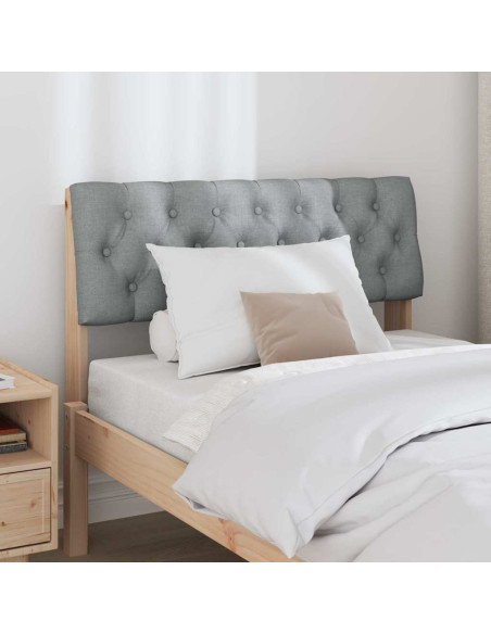 Testiera imbottita Grigio chiaro 90 cm Pino massello