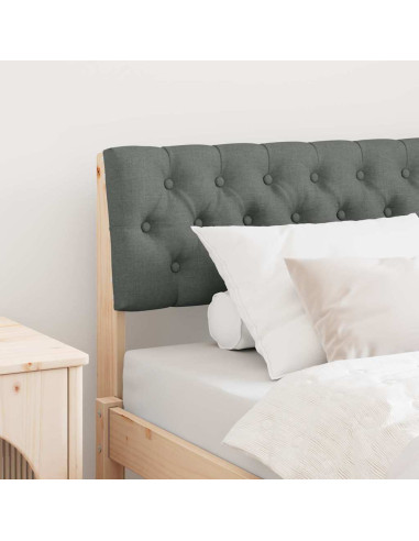 Testiera imbottita Grigio scuro 90 cm Pino massello