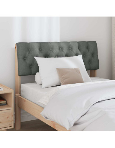 Testiera imbottita Grigio scuro 90 cm Pino massello