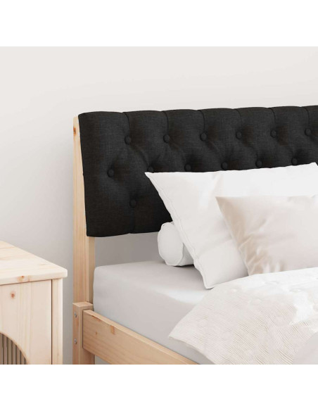Testiera imbottita Nero 90 cm Pino massello