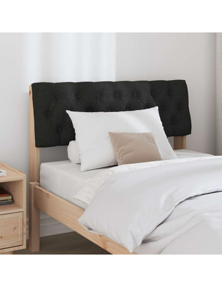 Testiera imbottita Nero 90 cm Pino massello