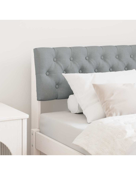Testiera imbottita Grigio chiaro 90 cm Pino massello