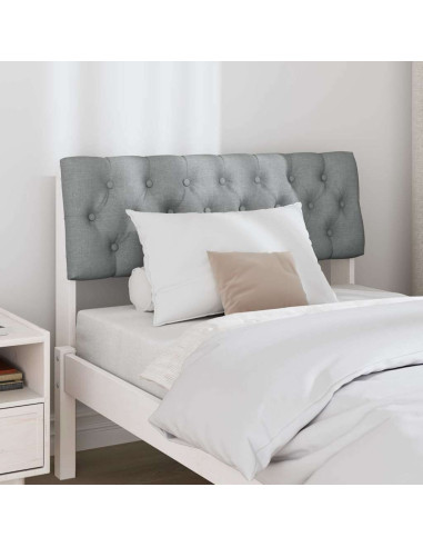 Testiera imbottita Grigio chiaro 90 cm Pino massello