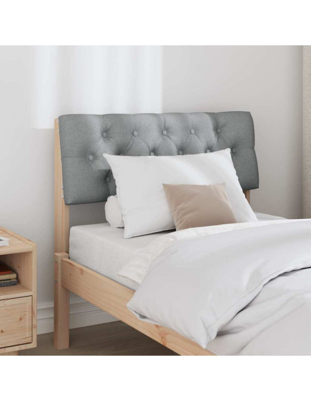 Testiera imbottita Grigio chiaro 80 cm Pino massello