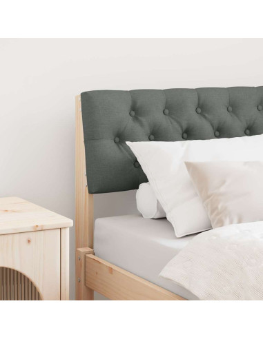 Testiera imbottita Grigio scuro 80 cm Pino massello