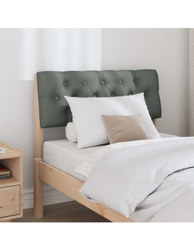 Testiera imbottita Grigio scuro 80 cm Pino massello