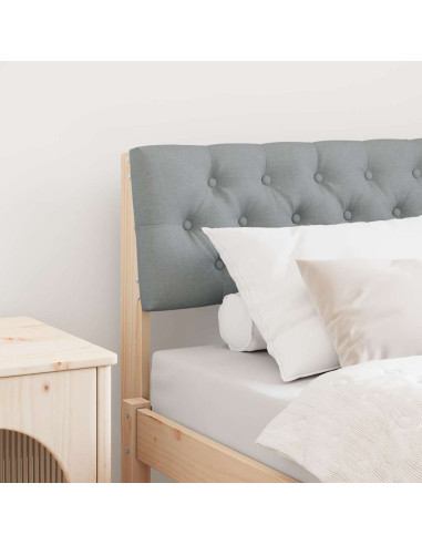 Testiera imbottita Grigio chiaro 75 cm Pino massello