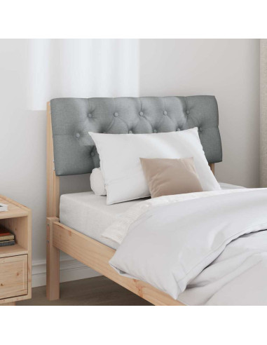 Testiera imbottita Grigio chiaro 75 cm Pino massello