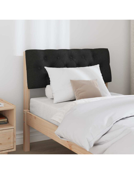 Testiera imbottita Nero 75 cm Pino massello
