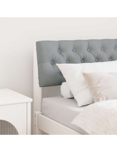 Testiera imbottita Grigio chiaro 75 cm Pino massello