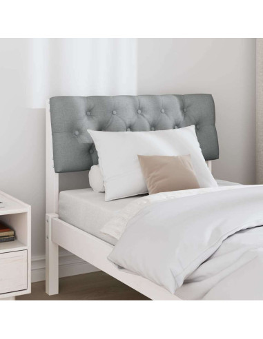 Testiera imbottita Grigio chiaro 75 cm Pino massello