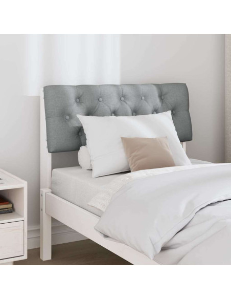 Testiera imbottita Grigio chiaro 75 cm Pino massello