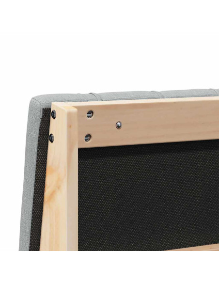 Testiera imbottita Grigio chiaro 200 cm Pino massello