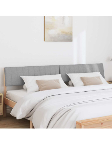 Testiera imbottita Grigio chiaro 200 cm Pino massello