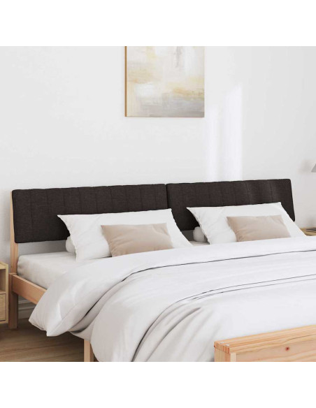 Testiera imbottita Nero 200 cm Pino massello