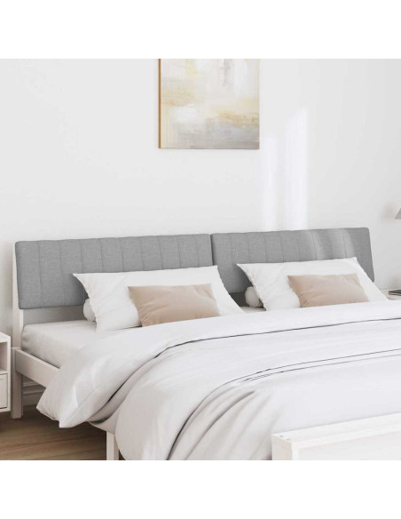 Testiera imbottita Grigio chiaro 200 cm Pino massello
