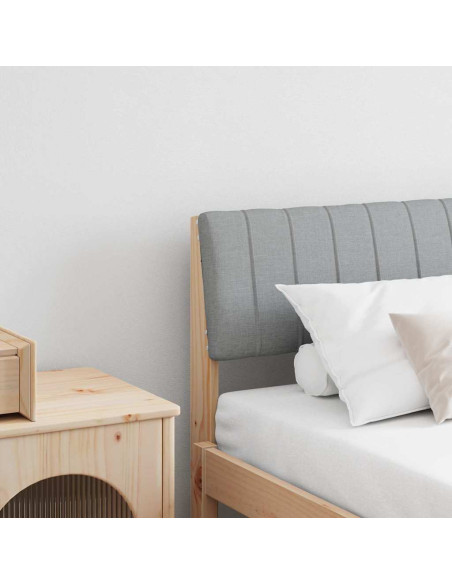 Testiera imbottita Grigio chiaro 180 cm Pino massello