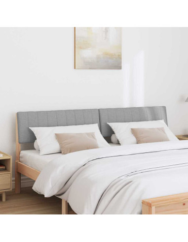 Testiera imbottita Grigio chiaro 180 cm Pino massello