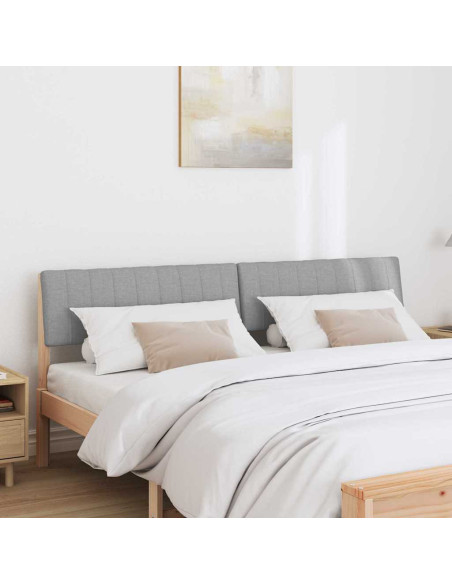 Testiera imbottita Grigio chiaro 180 cm Pino massello