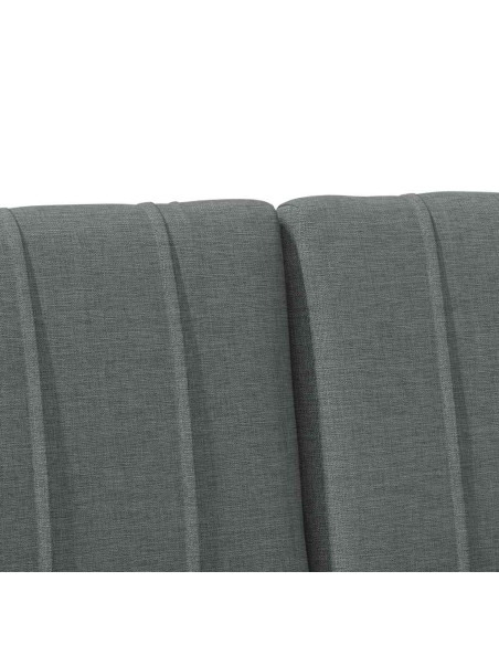 Testiera imbottita Grigio scuro 180 cm Pino massello