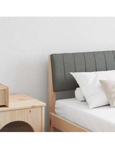 Testiera imbottita Grigio scuro 180 cm Pino massello