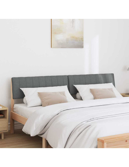 Testiera imbottita Grigio scuro 180 cm Pino massello
