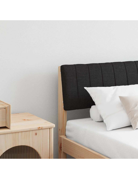 Testiera imbottita Nero 180 cm Pino massello