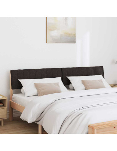 Testiera imbottita Nero 180 cm Pino massello