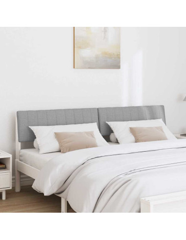 Testiera imbottita Grigio chiaro 180 cm Pino massello