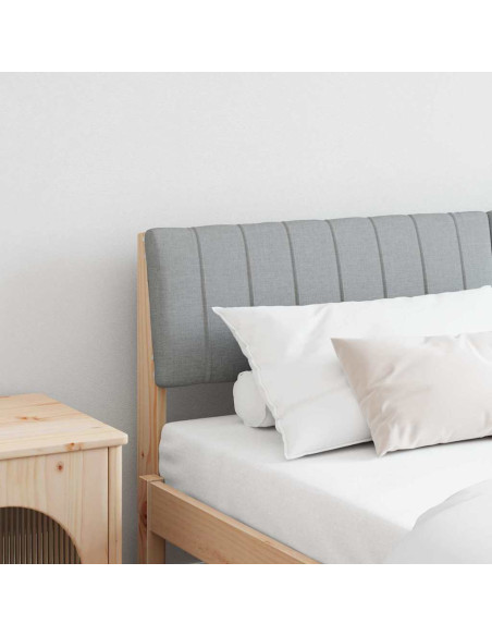 Testiera imbottita Grigio chiaro 160 cm Pino massello