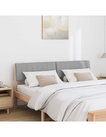 Testiera imbottita Grigio chiaro 160 cm Pino massello