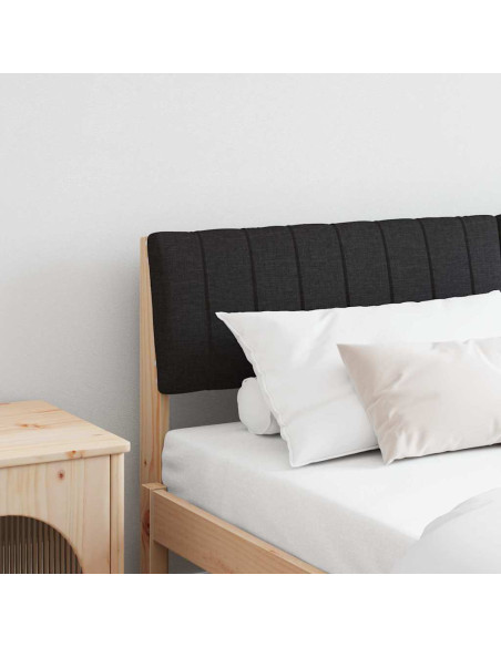 Testiera imbottita Nero 160 cm Pino massello