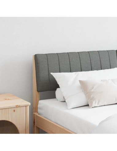 Testiera imbottita Grigio scuro 150 cm Pino massello