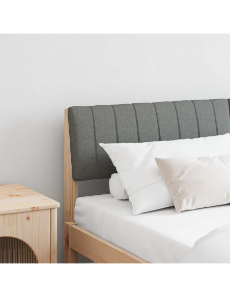 Testiera imbottita Grigio scuro 150 cm Pino massello
