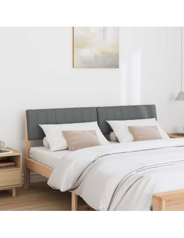 Testiera imbottita Grigio scuro 150 cm Pino massello
