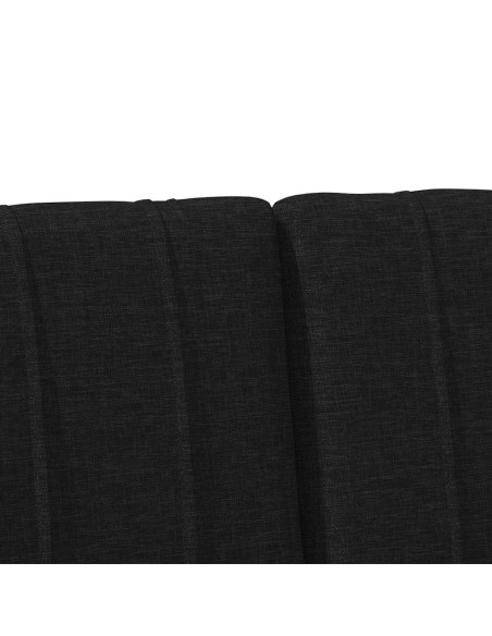 Testiera imbottita Nero 150 cm Pino massello