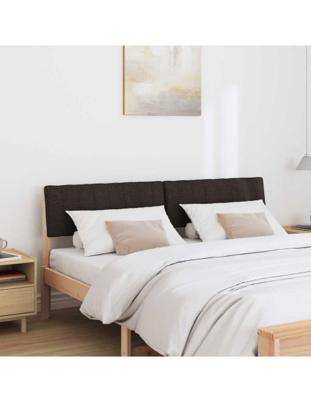 Testiera imbottita Nero 150 cm Pino massello
