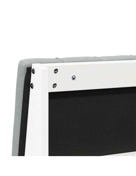 Testiera imbottita Grigio chiaro 150 cm Pino massello