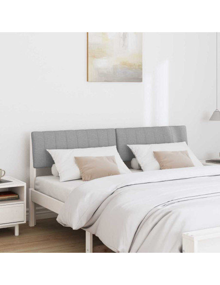 Testiera imbottita Grigio chiaro 150 cm Pino massello