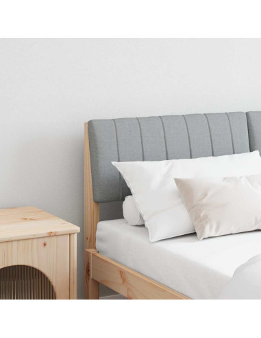Testiera imbottita Grigio chiaro 140 cm Pino massello