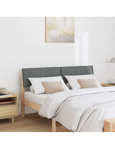 Testiera imbottita Grigio scuro 140 cm Pino massello
