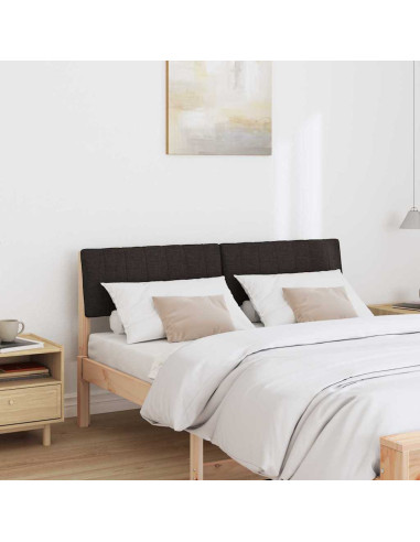 Testiera imbottita Nero 140 cm Pino massello