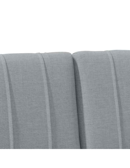 Testiera imbottita Grigio chiaro 140 cm Pino massello