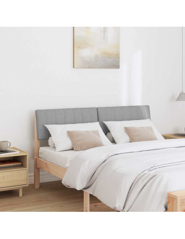 Testiera imbottita Grigio chiaro 135 cm Pino massello