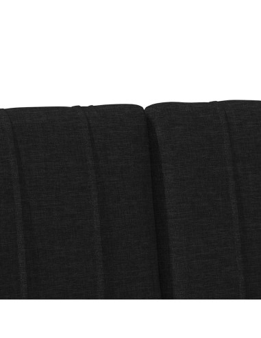 Testiera imbottita Nero 135 cm Pino massello