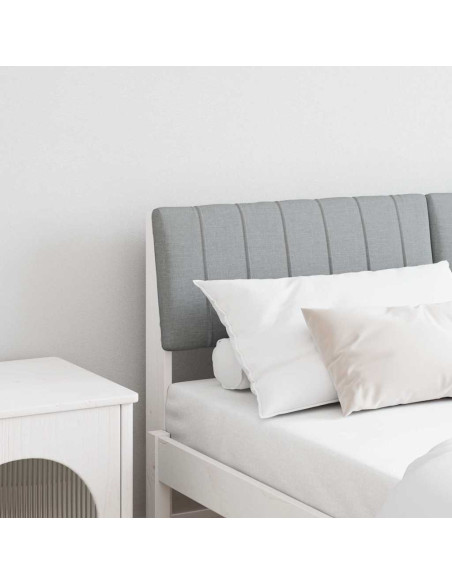 Testiera imbottita Grigio chiaro 135 cm Pino massello