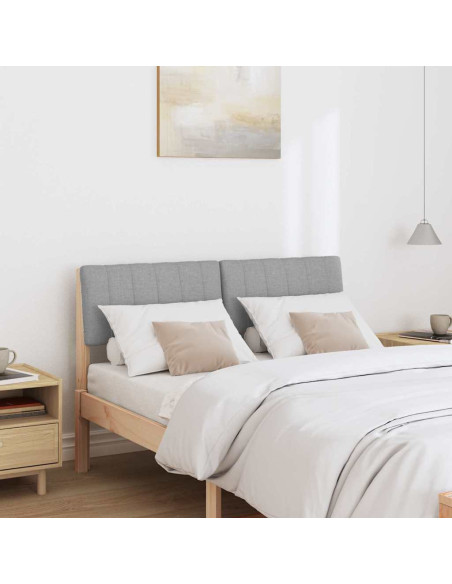 Testiera imbottita Grigio chiaro 120 cm Pino massello