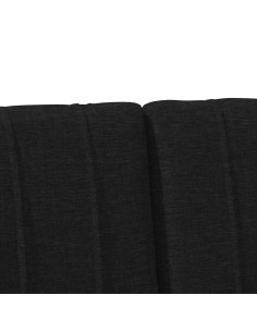 Testiera imbottita Nero 120 cm Pino massello 2