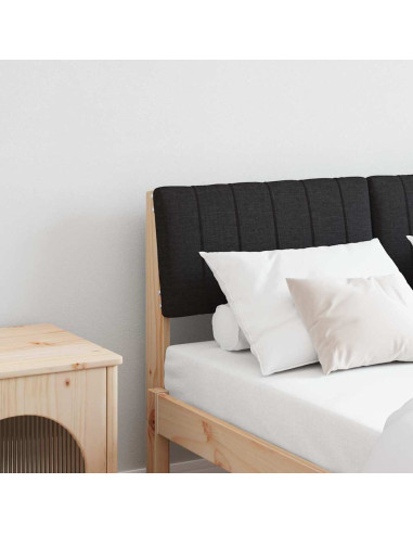 Testiera imbottita Nero 120 cm Pino massello